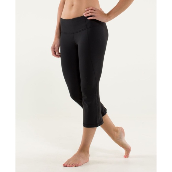 Lululemon Gather & Crow Crop Split Hem Legging Black 2 - Picture 8 of 16